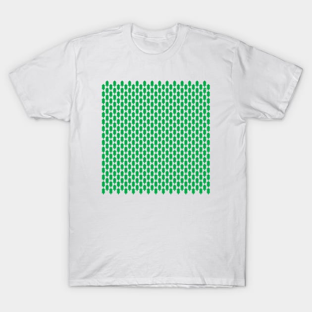 Green fir trees pattern, version three T-Shirt by kindsouldesign